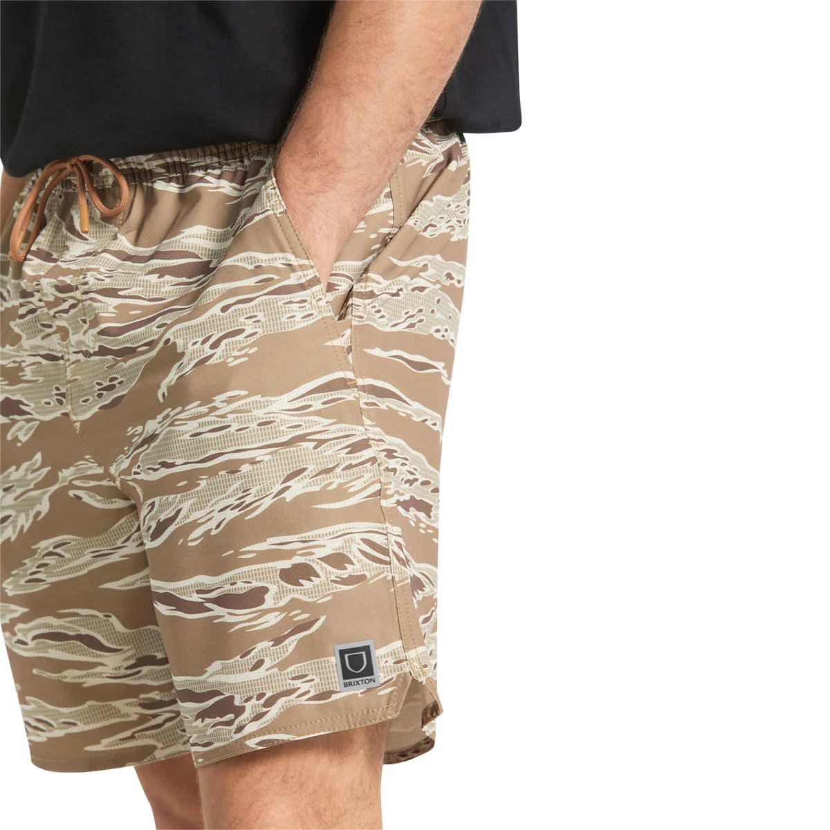 Brixton Journey Active Shorts - Desert Tiger Camo - Image 4