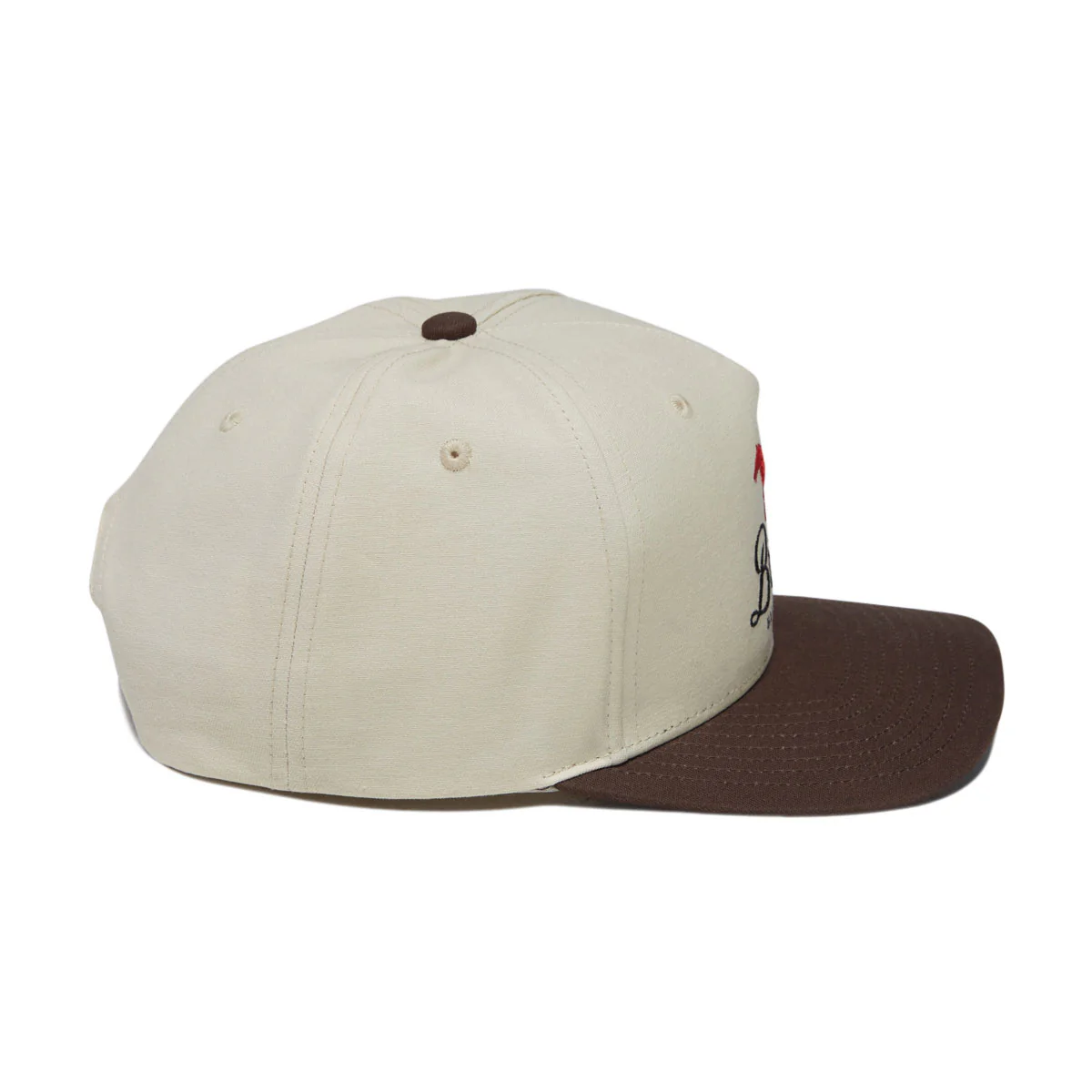 Brixton Leisure Snapback Hat - Khaki/Coco - Image 4