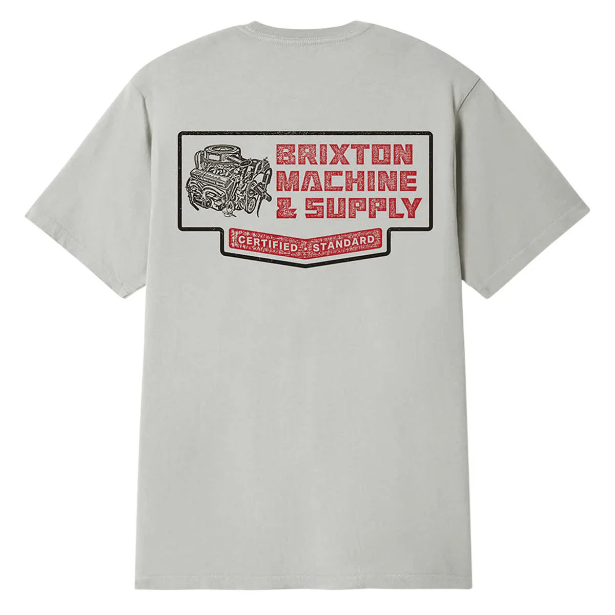Brixton Machine T-Shirt - Pebble Stone Worn Wash