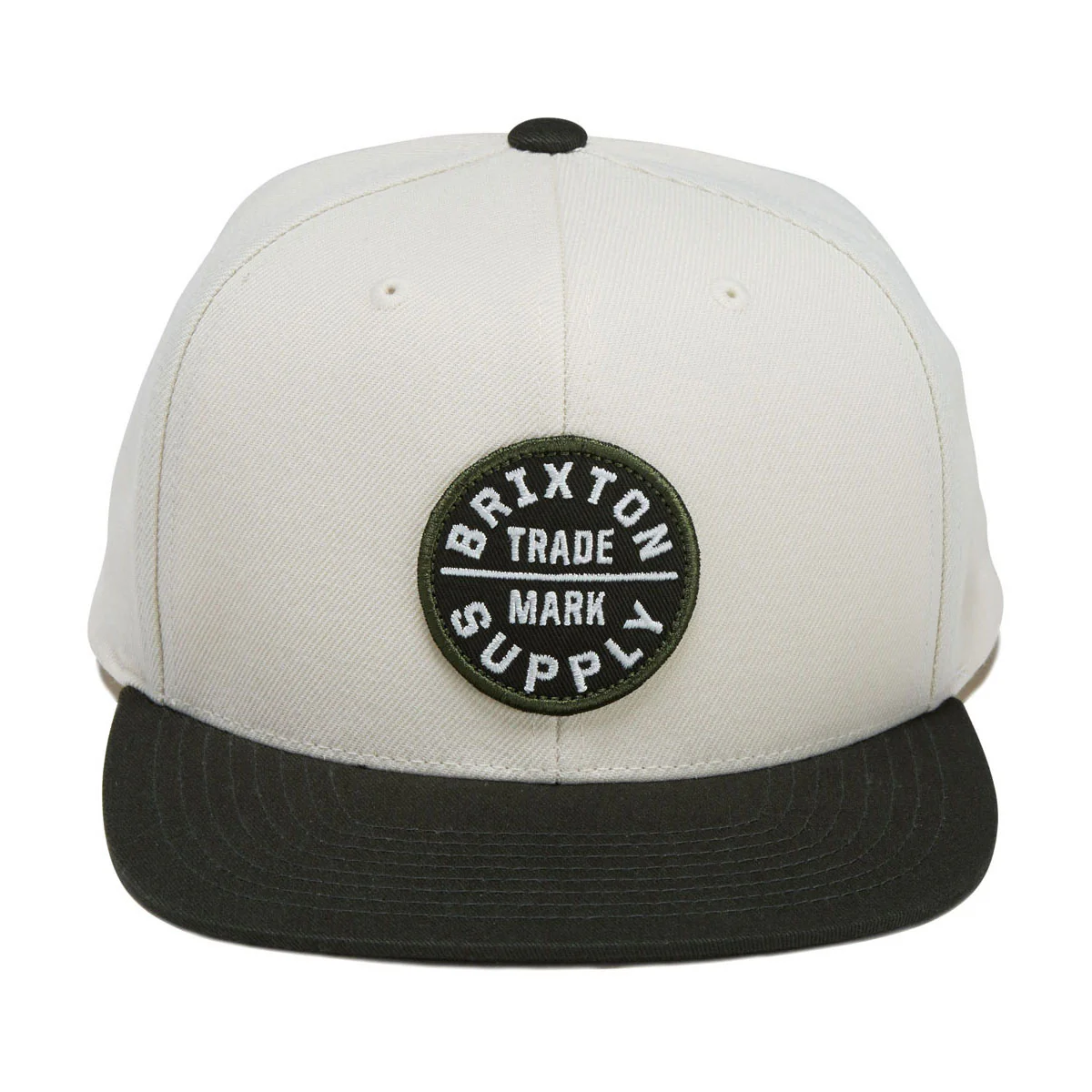 Brixton Oath III Snapback Hat - Wax Paper/Dark Olive - Image 5