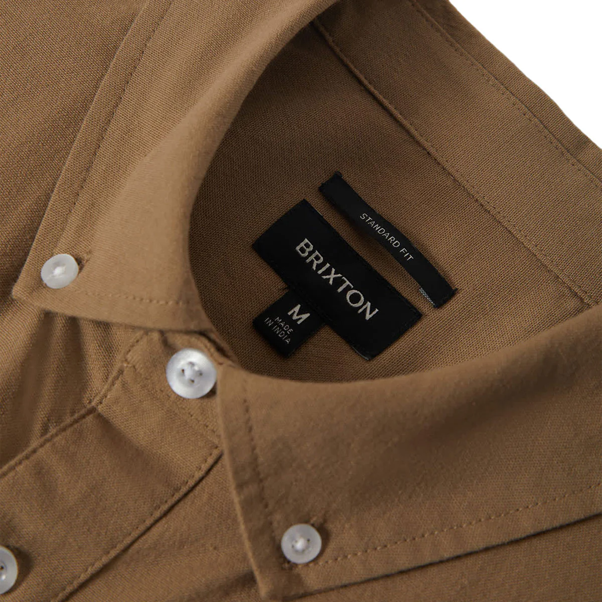 Brixton Sanford Oxford Shirt - Khaki - Image 6