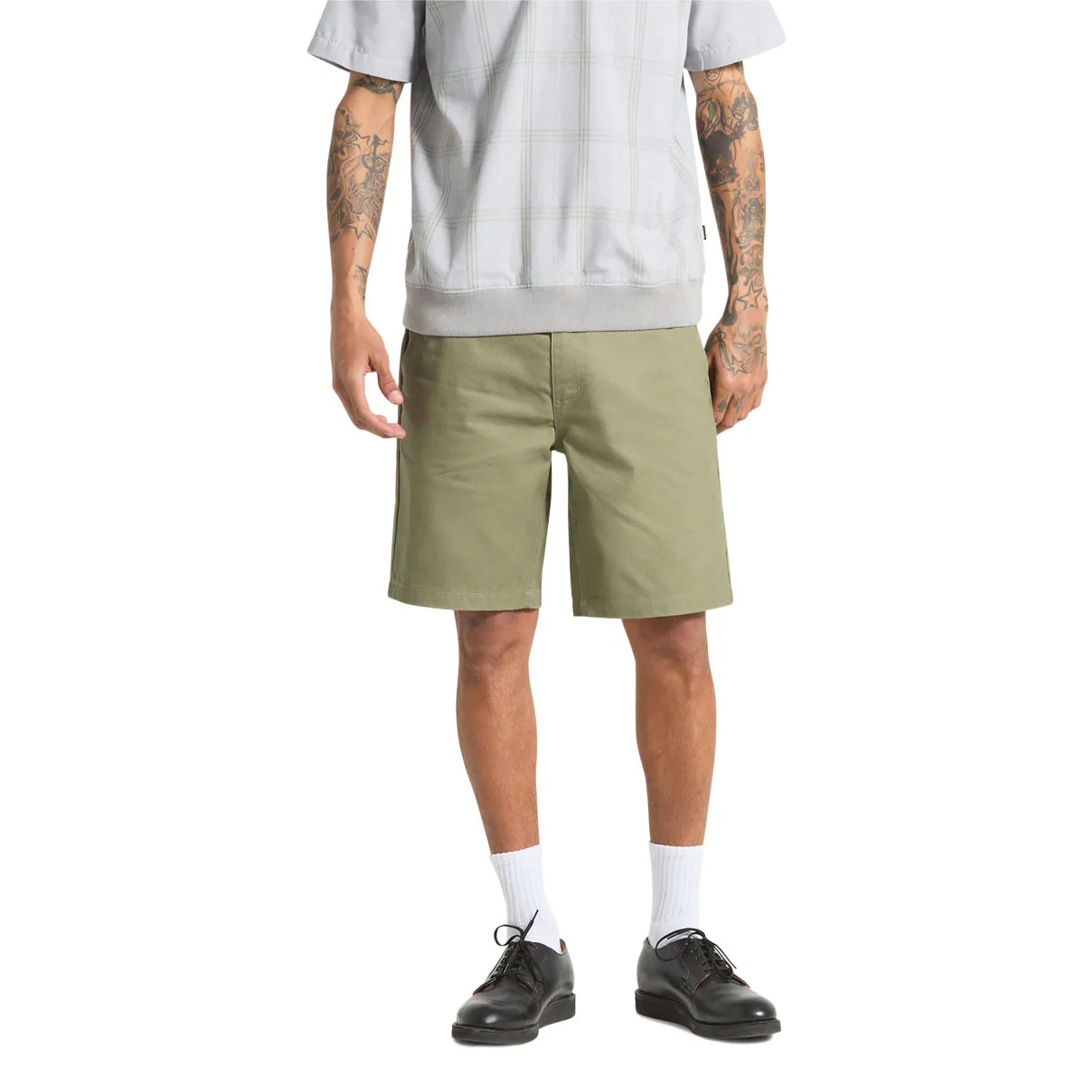 Brixton Santo Chino Shorts - Olive Surplus - Image 3