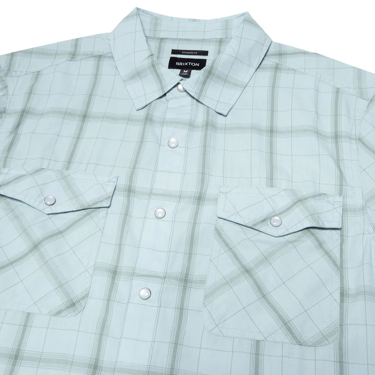 Brixton The Breezy Wayne Shirt - Seafoam Plaid - Image 2