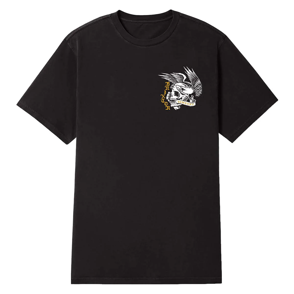 Brixton Wolcott T-Shirt - Black Worn Wash - Image 2