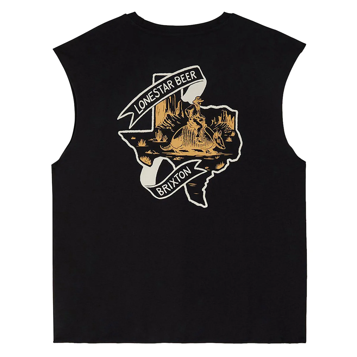 Brixton x Lone Star Armadillo Muscle Tank Top - Black