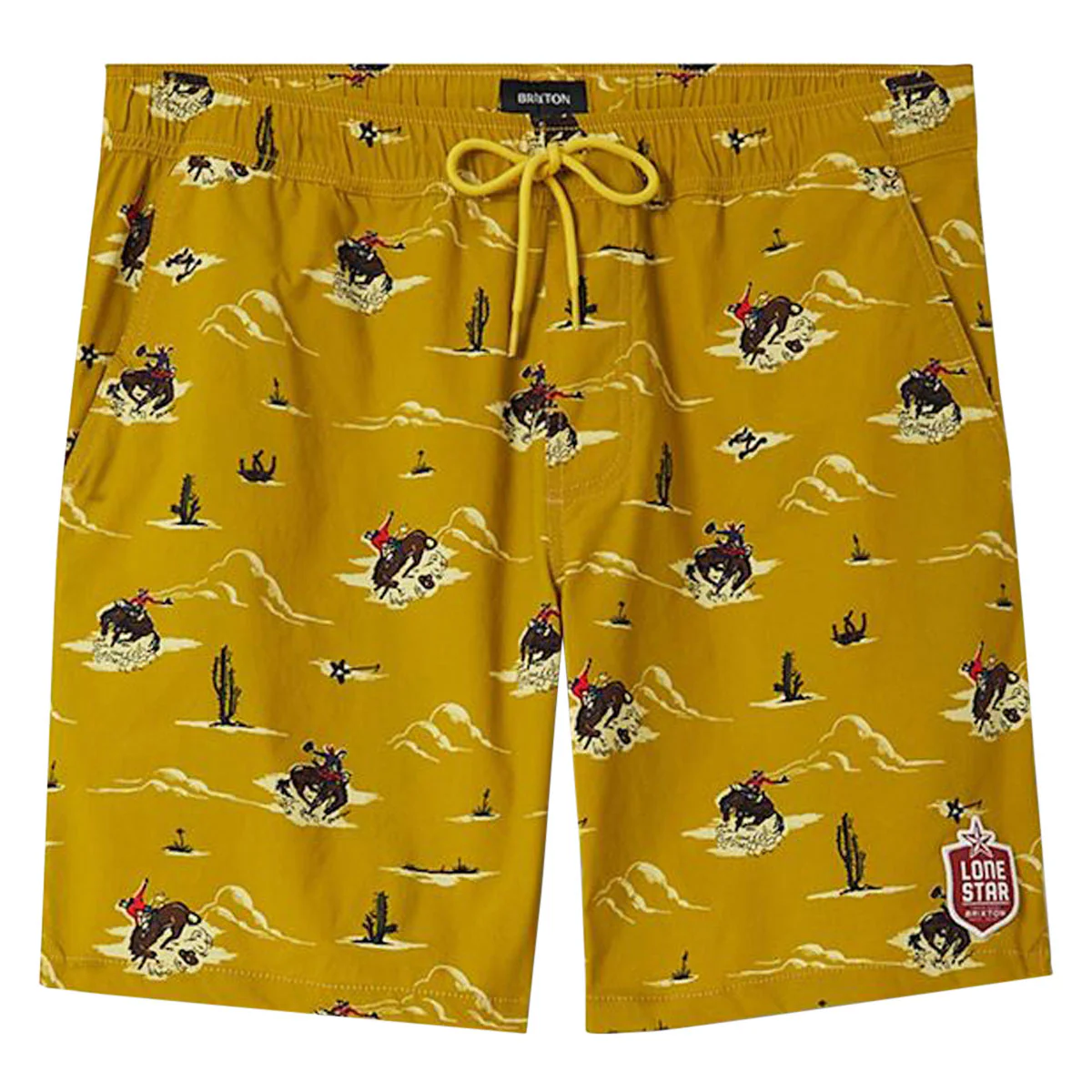 Brixton x Lone Star Everyday Hybrid 7" Shorts - Texas Gold Lone Star