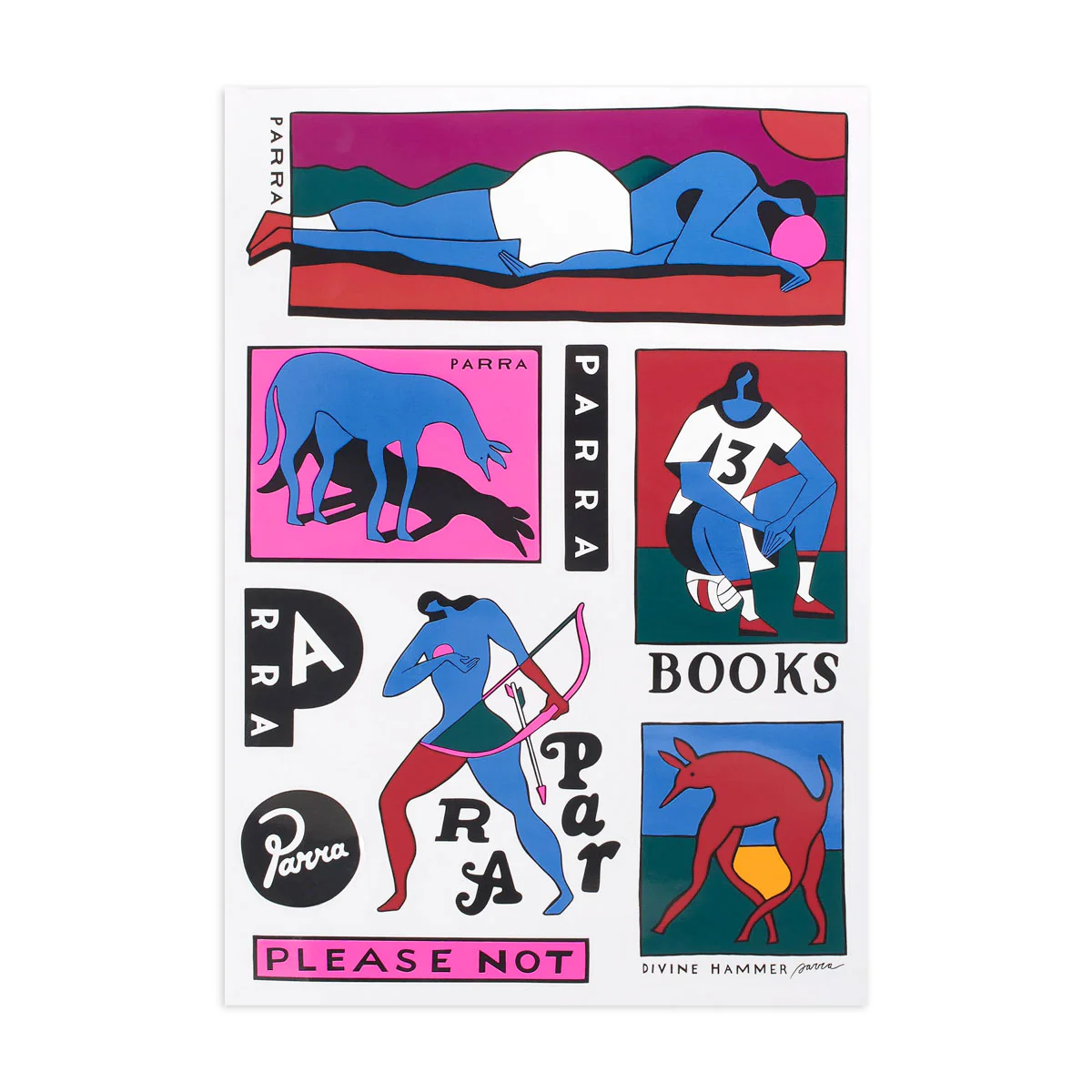 By Parra Various Vinyl Sticker Sheet - Multi