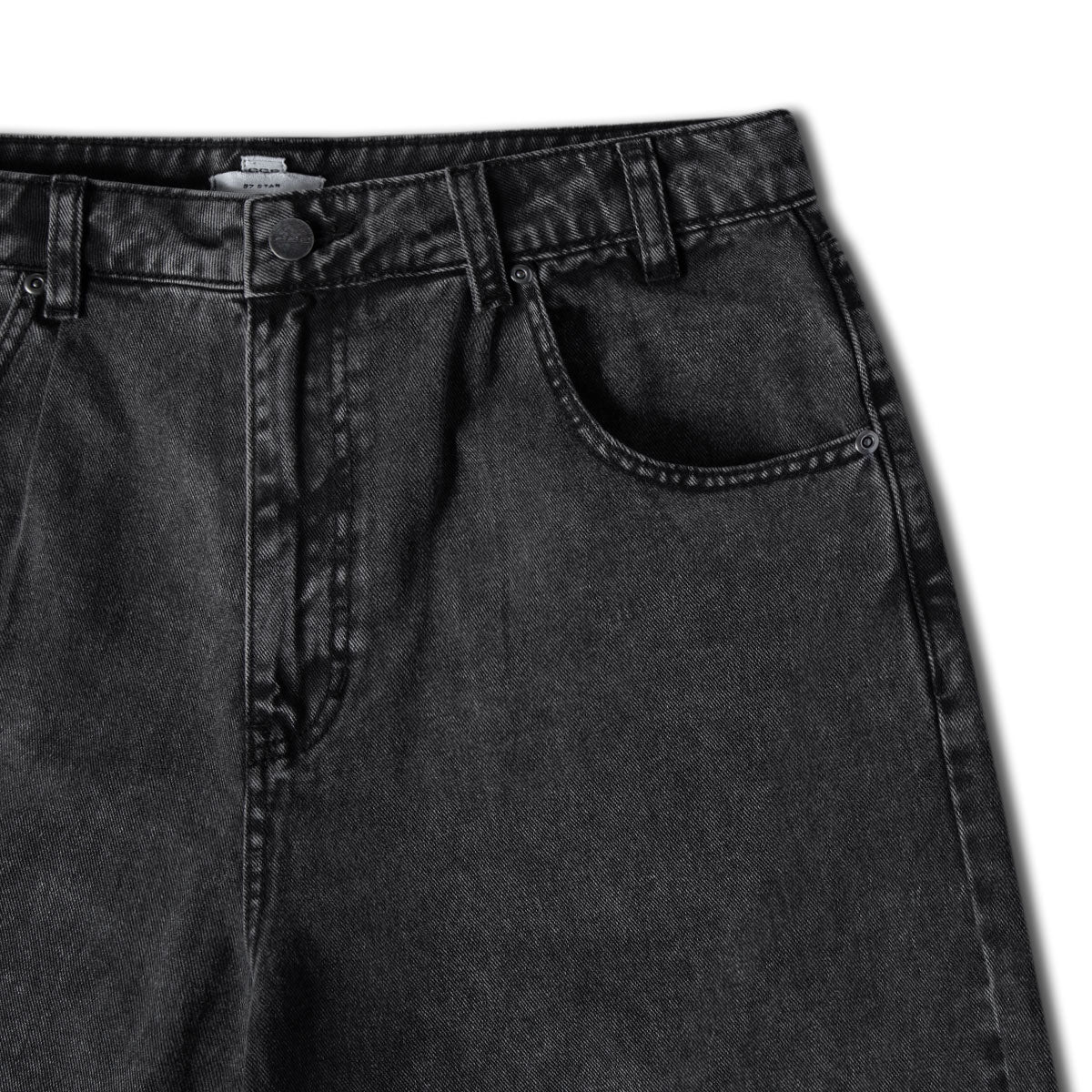 CCS 97 Star Denim Shorts - Acid Wash Black - Image 3