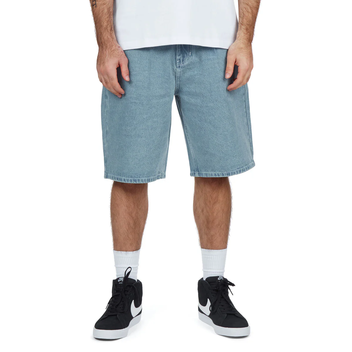 CCS 97 Star Denim Shorts - Rinsed Blue
