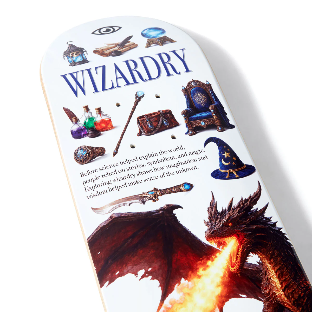 CCS Brain Food Wizardry Mini Skateboard Complete - White - Image 5