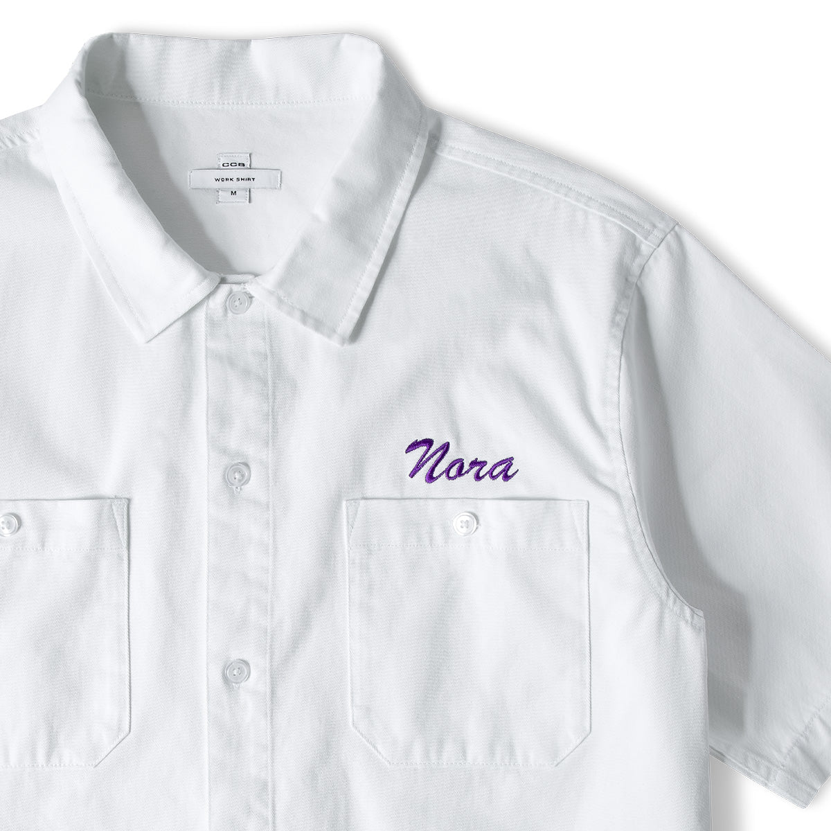 CCS Custom Embroidered Work Shirt - White - Image 2