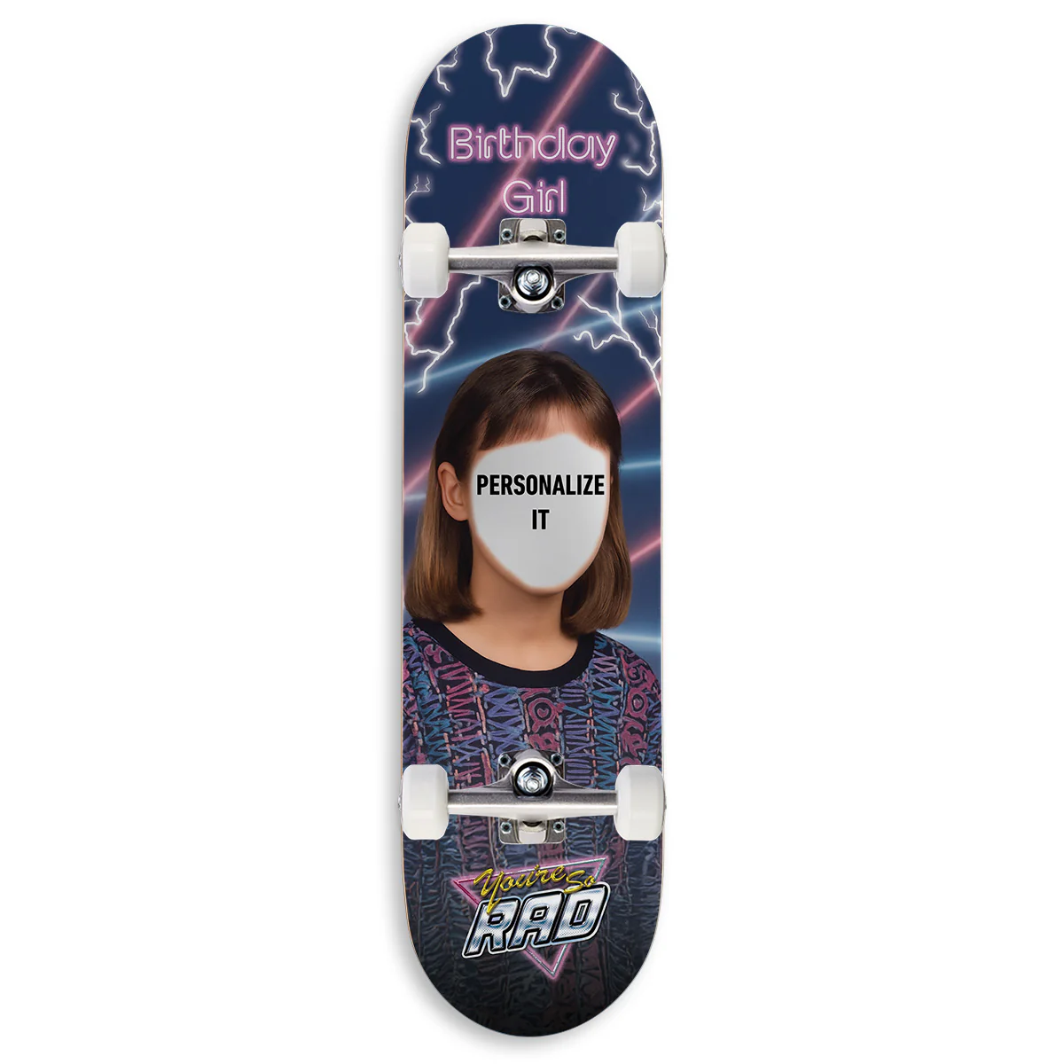 CCS Customs Birthday Skateboard Complete - School Photo Girl - 7.75"