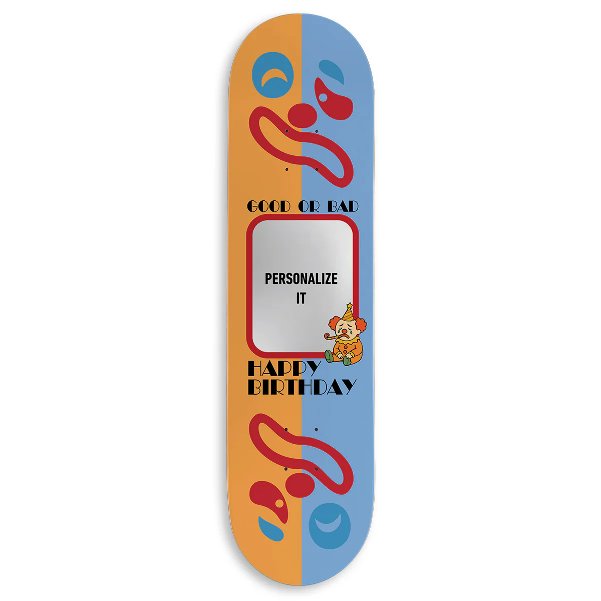 CCS Customs Birthday Skateboard Deck - Sad Clown - 8.50"