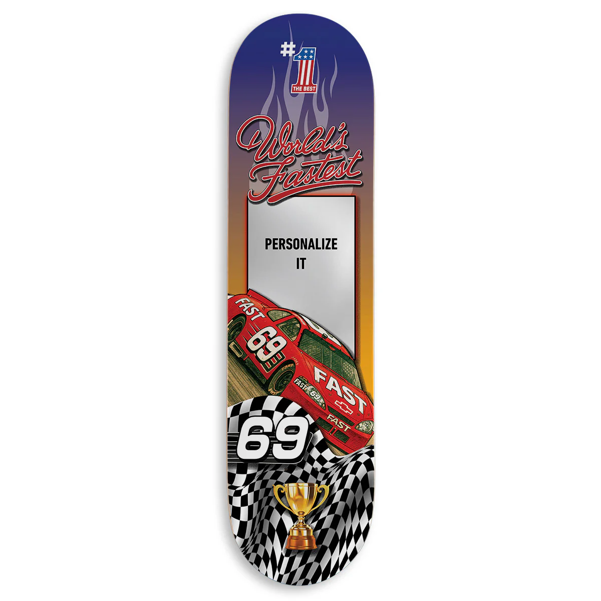 CCS Customs Photo Moments Skateboard Deck - Fastest Man - 8.25"