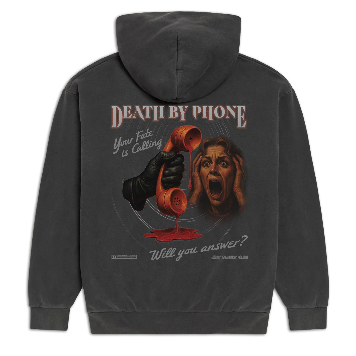 CCS Death by Phone Hoodie - Vintage Black