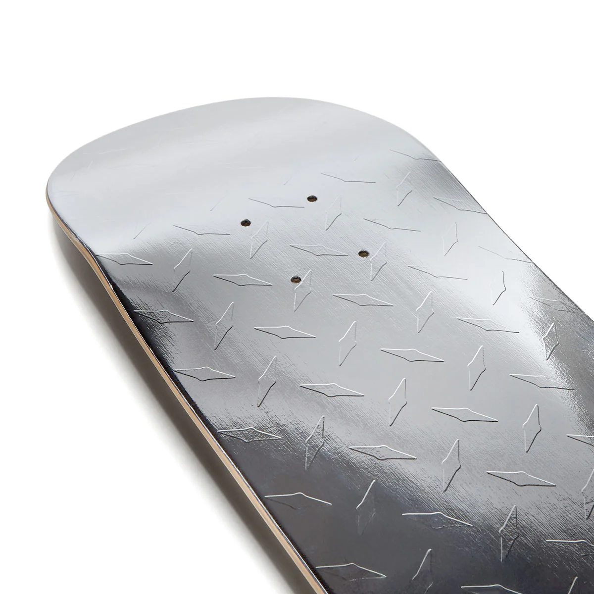 CCS Diamond Plate Embossed Skateboard Complete - Silver Foil - Image 2