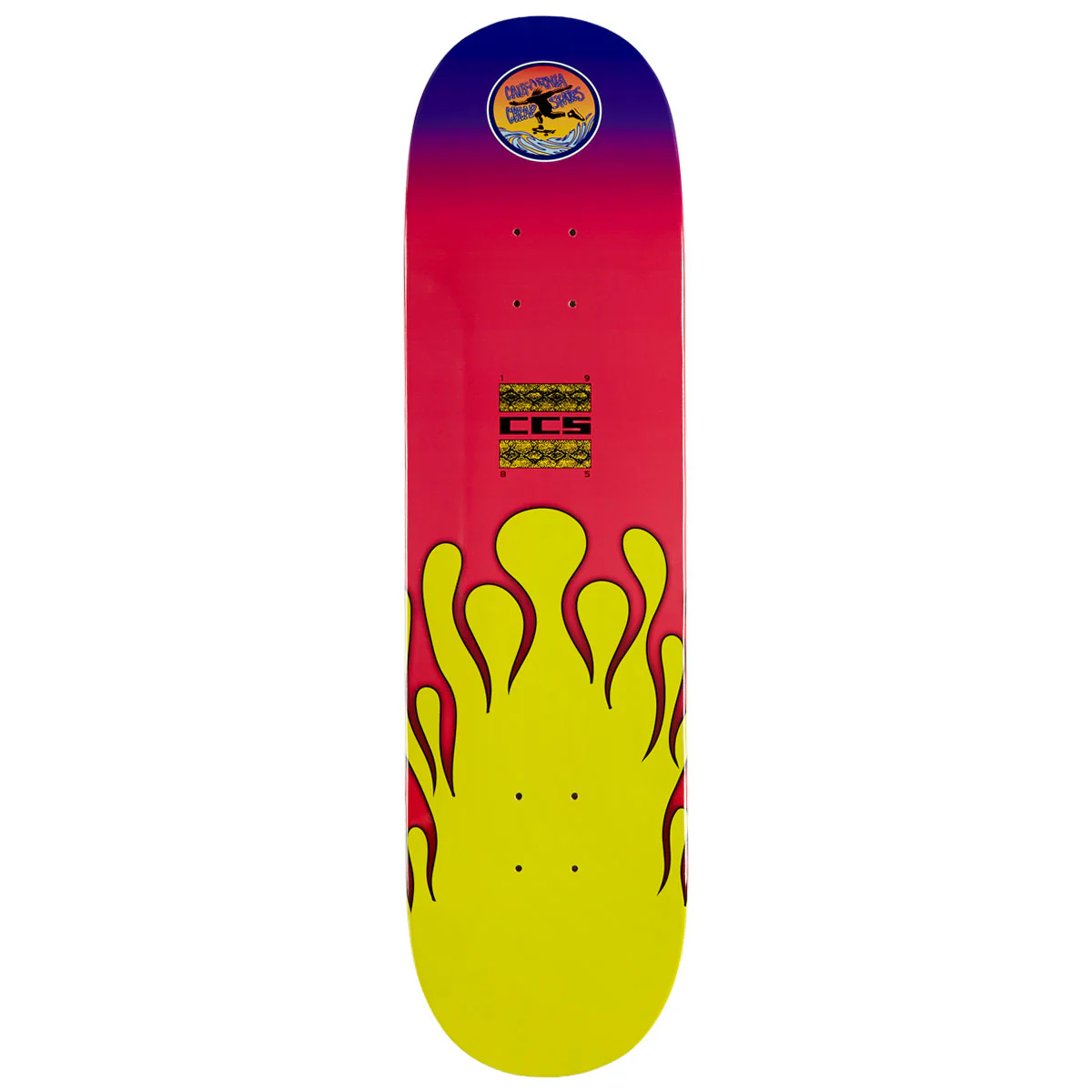 CCS Flame Surfer Skateboard Deck - Multi