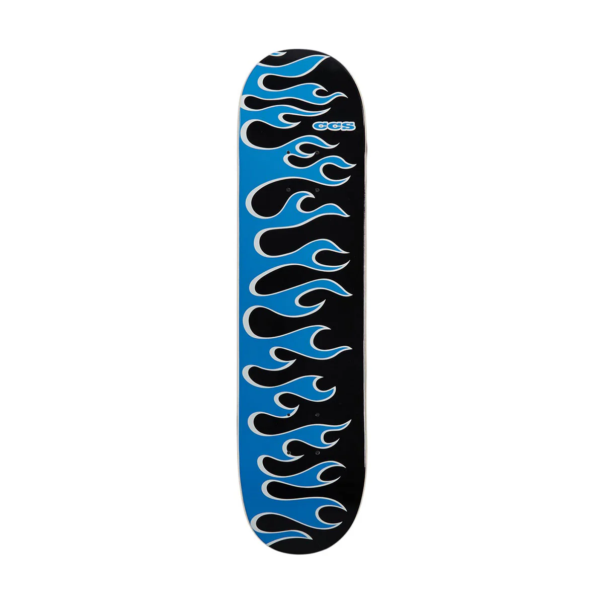 CCS Flames Mini Skateboard Deck - Black/Blue