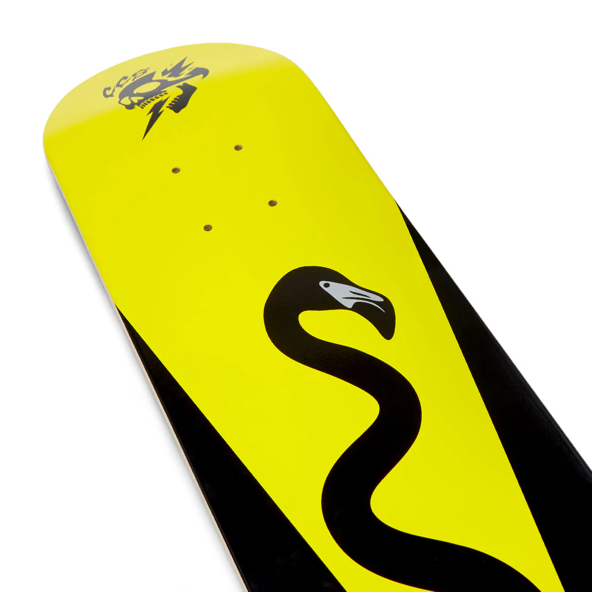 CCS Grim Surfer Mini Skateboard Deck - Black/Yellow - Image 3