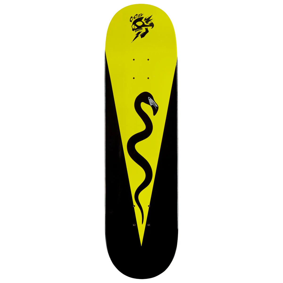 CCS Grim Surfer Skateboard Deck - Black/Yellow
