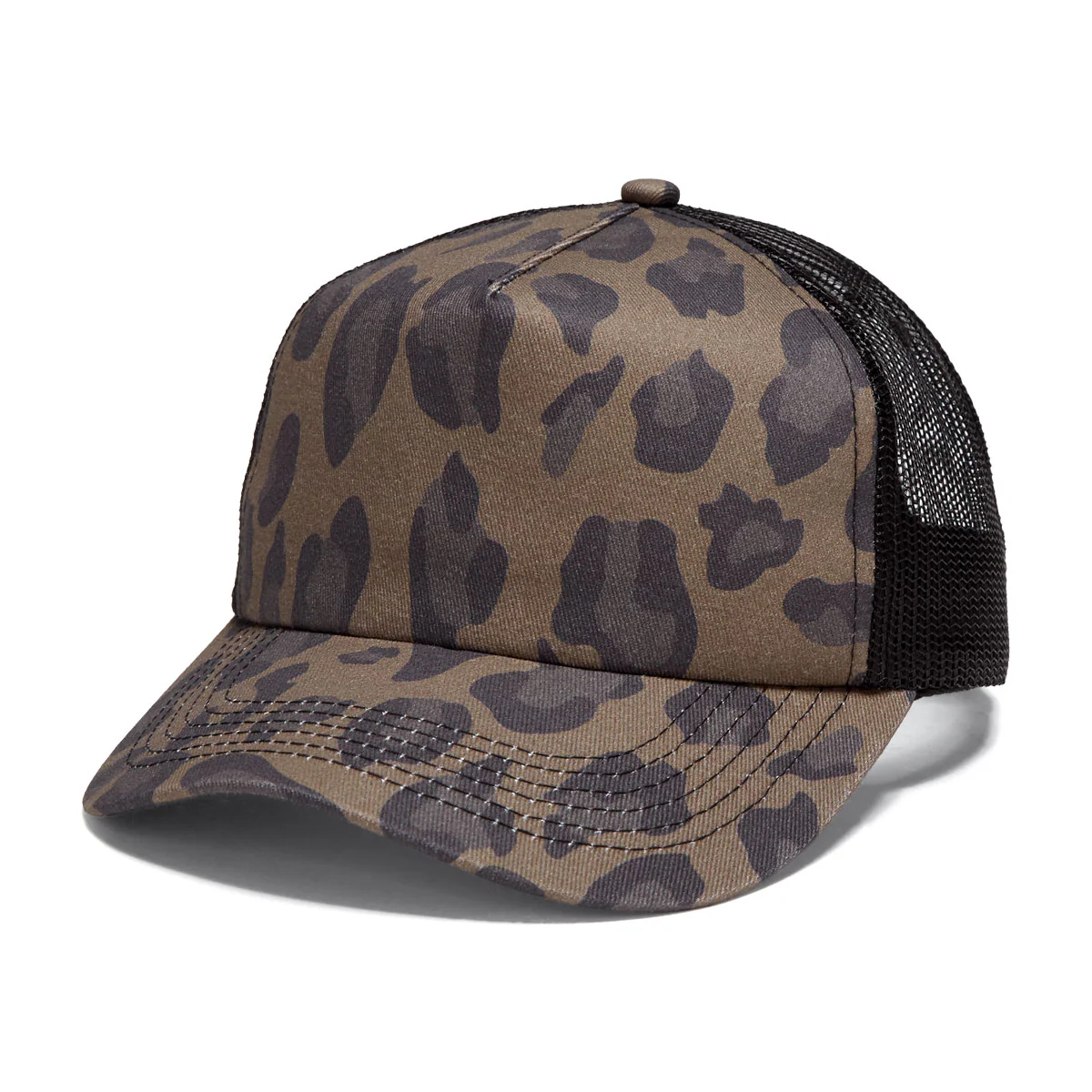 CCS Leopard Trucker Hat - Black/Brown