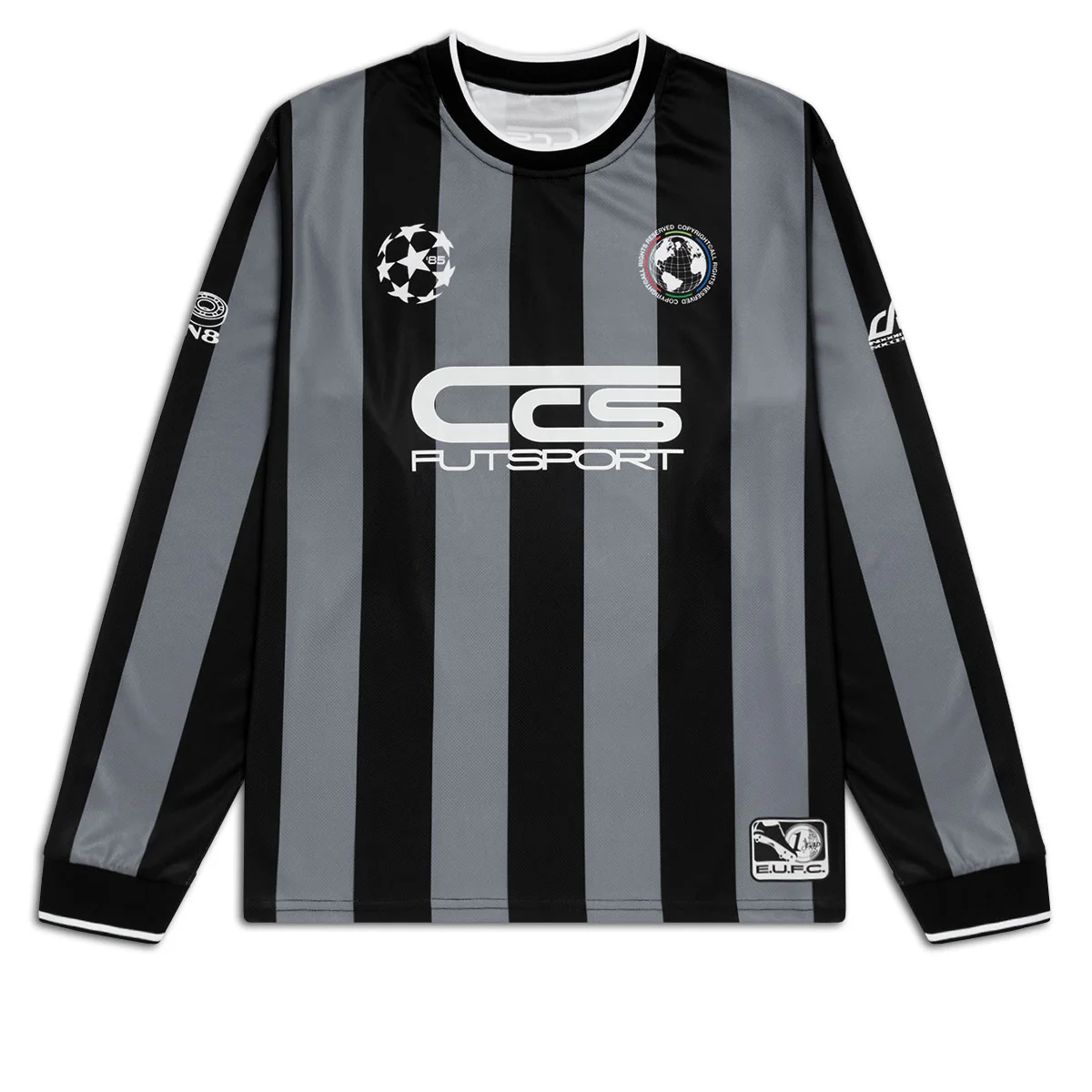 CCS Retro '85 Long Sleeve Soccer Jersey - Black Stripe