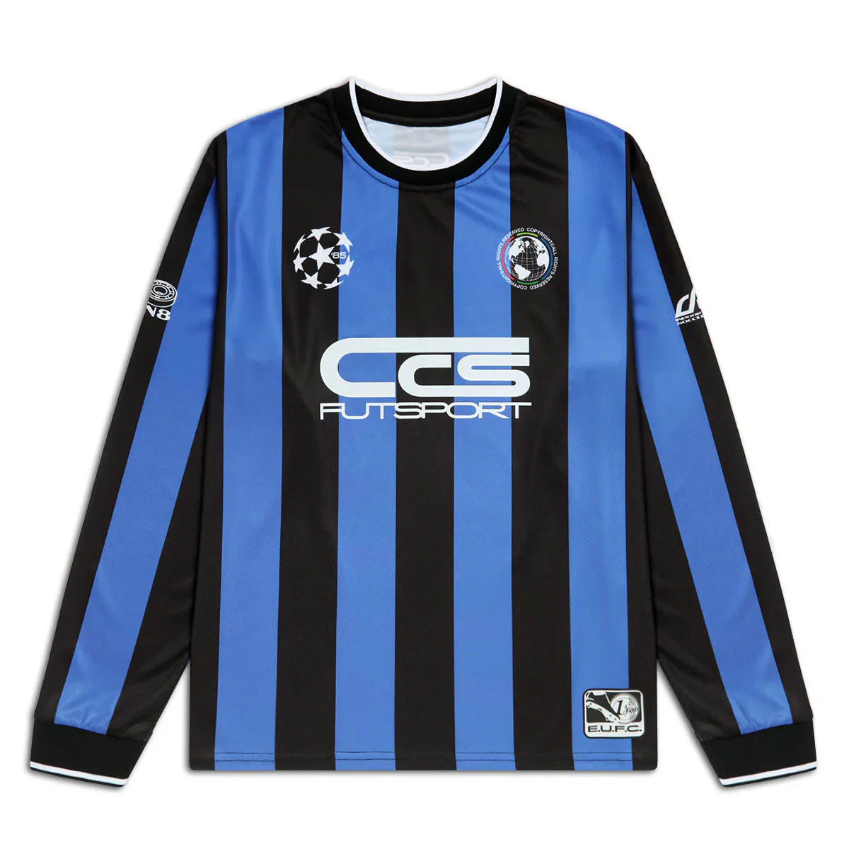 CCS Retro '85 Long Sleeve Soccer Jersey - Blue Stripe