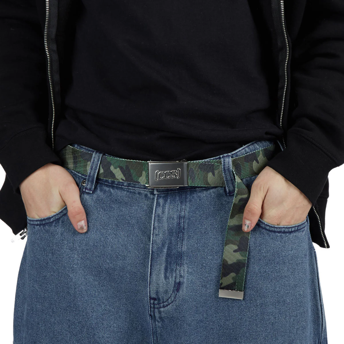 CCS Silver Logo Buckle Belt - Tan - Image 5