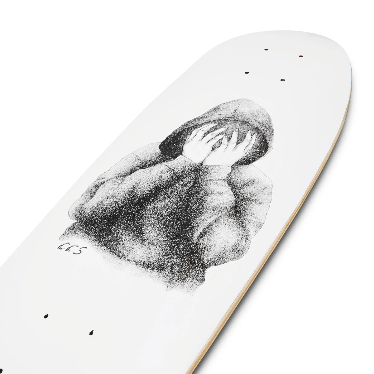 CCS Smile on The Surface Crusier Skateboard Complete - White - 8.00" - Image 3