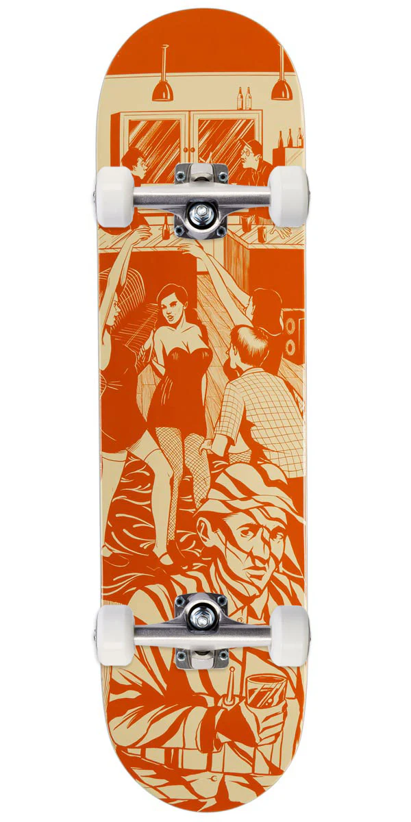 CCS Social Camouflage Party Skateboard Complete - Orange - 7.50"
