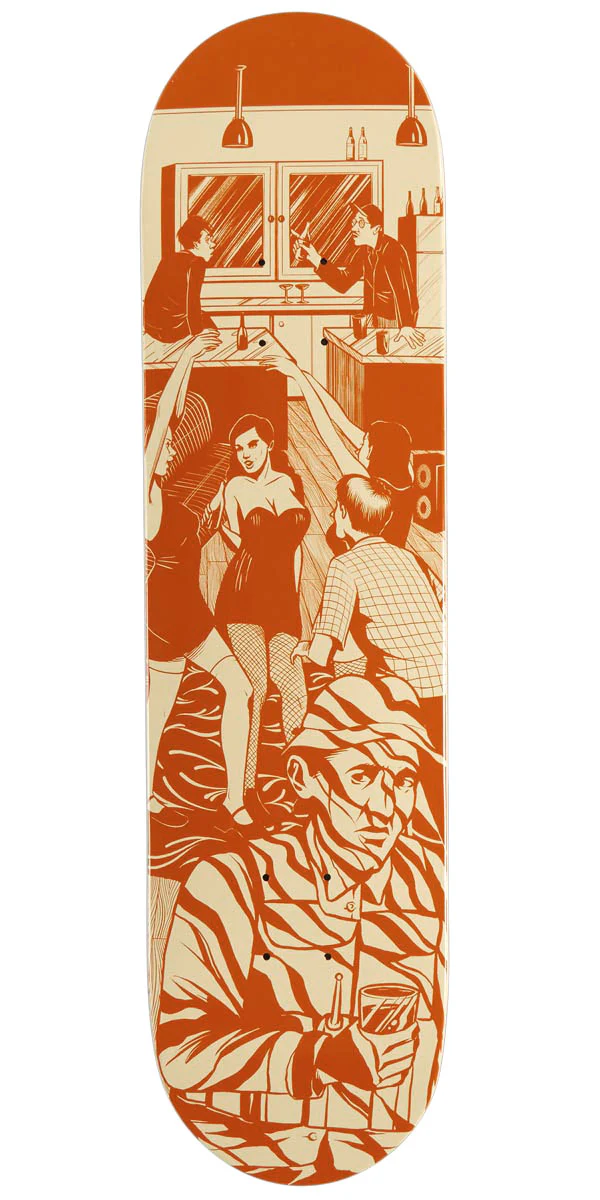 CCS Social Camouflage Party Skateboard Deck - Orange