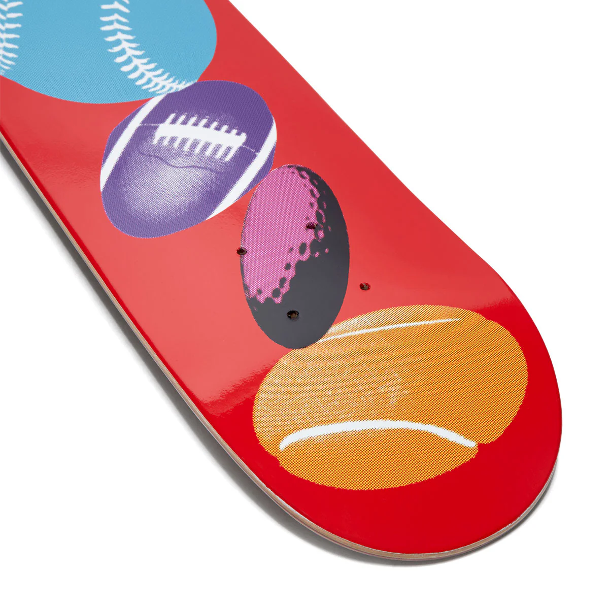 CCS Sports Ball Mini Skateboard Deck - Red - Image 4
