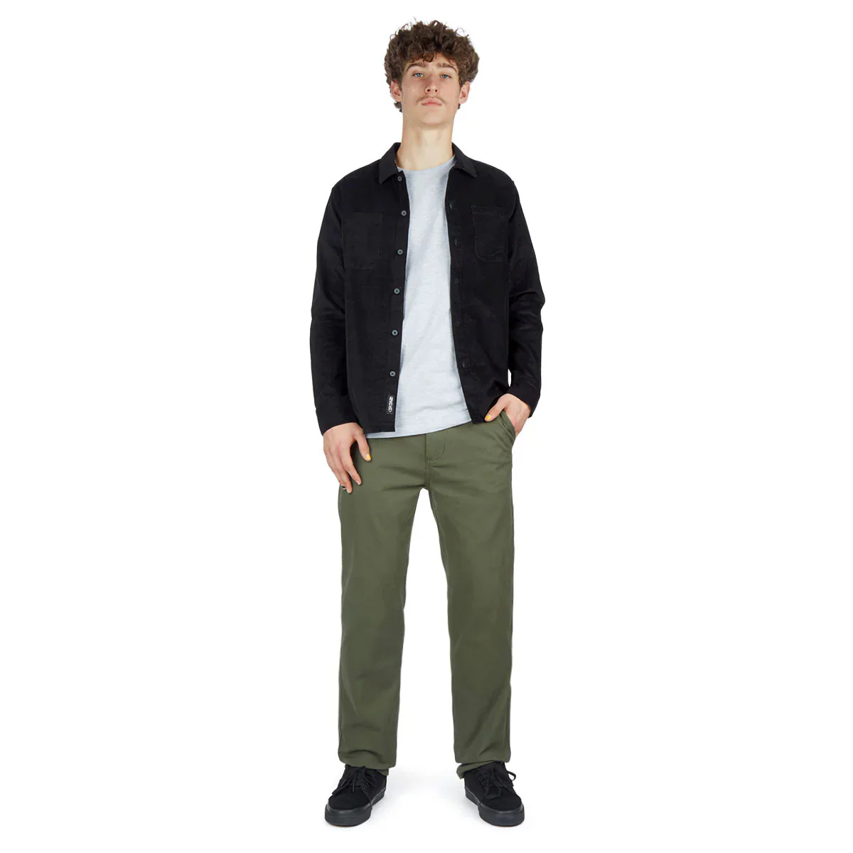CCS Straight Stretch Chino Pants - Olive - Image 3