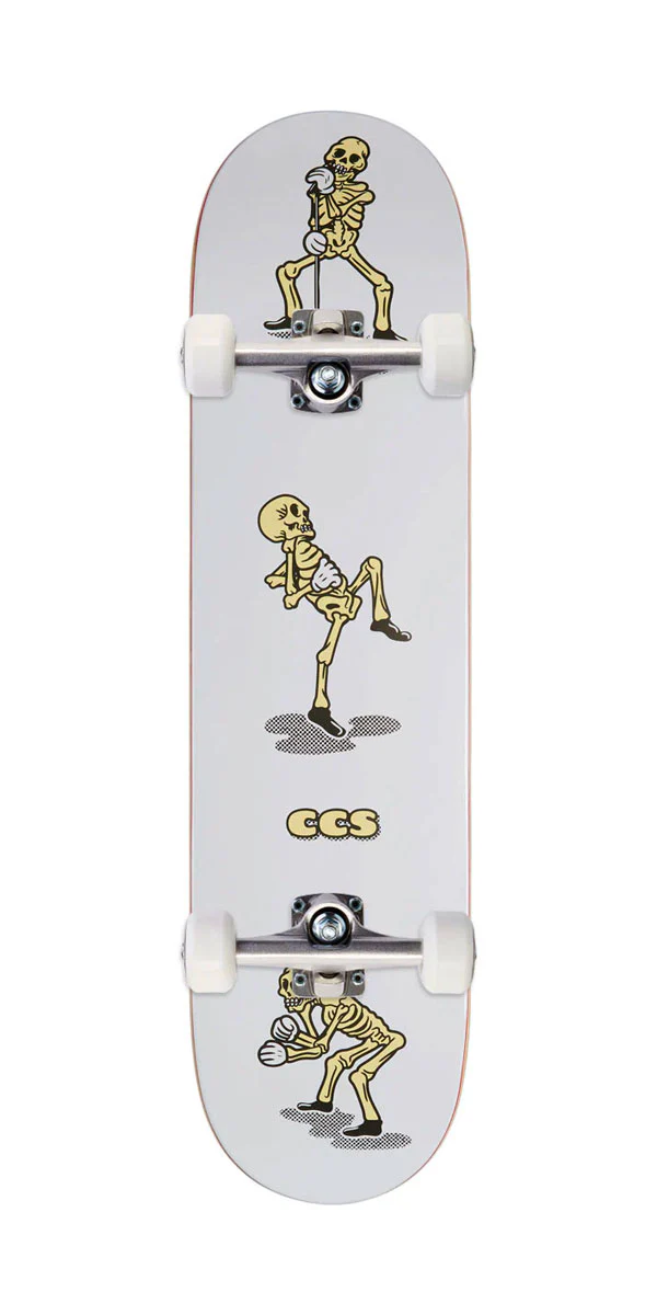 CCS Vine Skeleton Mini Skateboard Complete - White