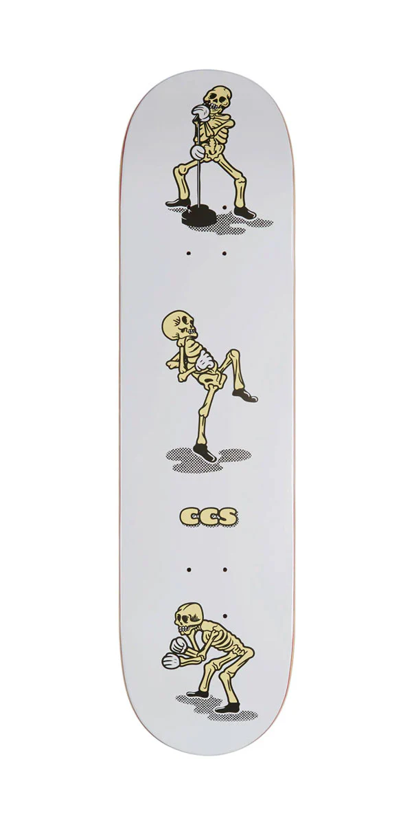 CCS Vine Skeleton Mini Skateboard Deck - White