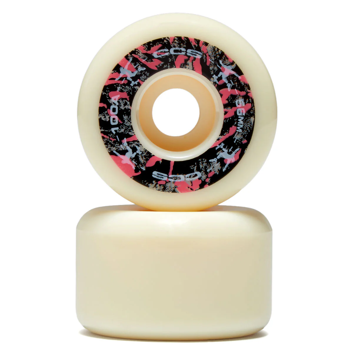 CCS Wide 100a Skateboard Wheels - White - 56mm - Image 2