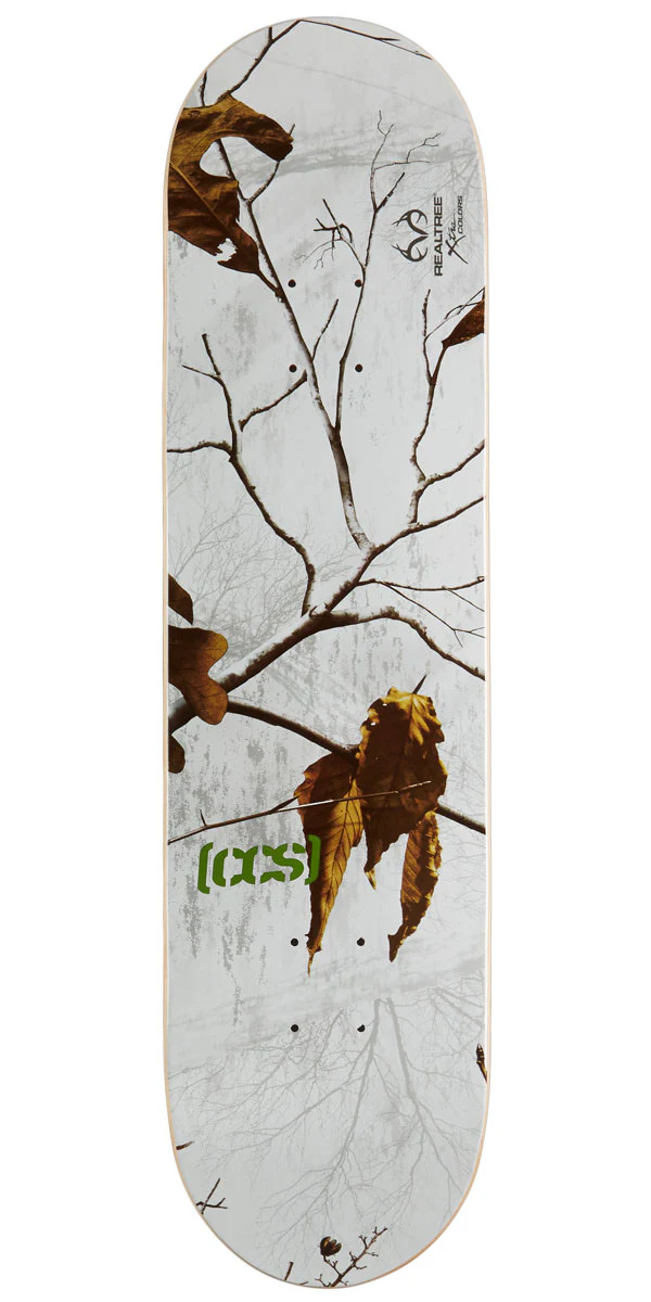 CCS x Realtree Logo Skateboard Deck - Snow - 8.00"