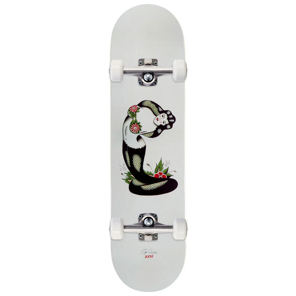 CCS x Tyler Quigley Cobra Woman Skateboard Complete - White - 7.75"