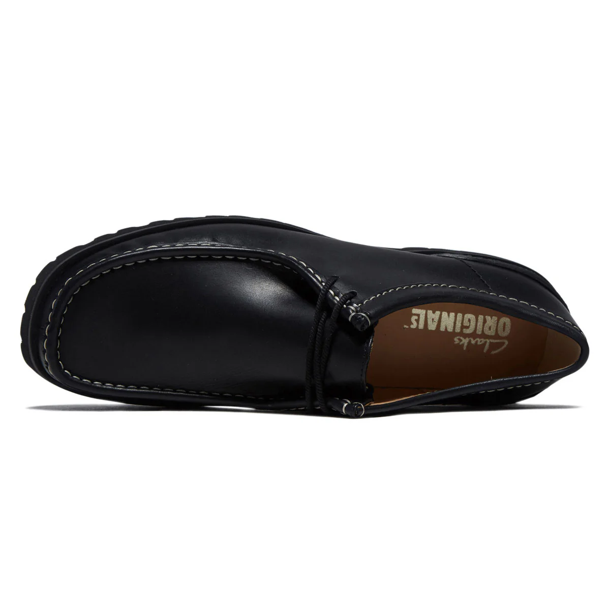 Clarks Wallabee Yukoner Shoes - Black Leather - Image 3