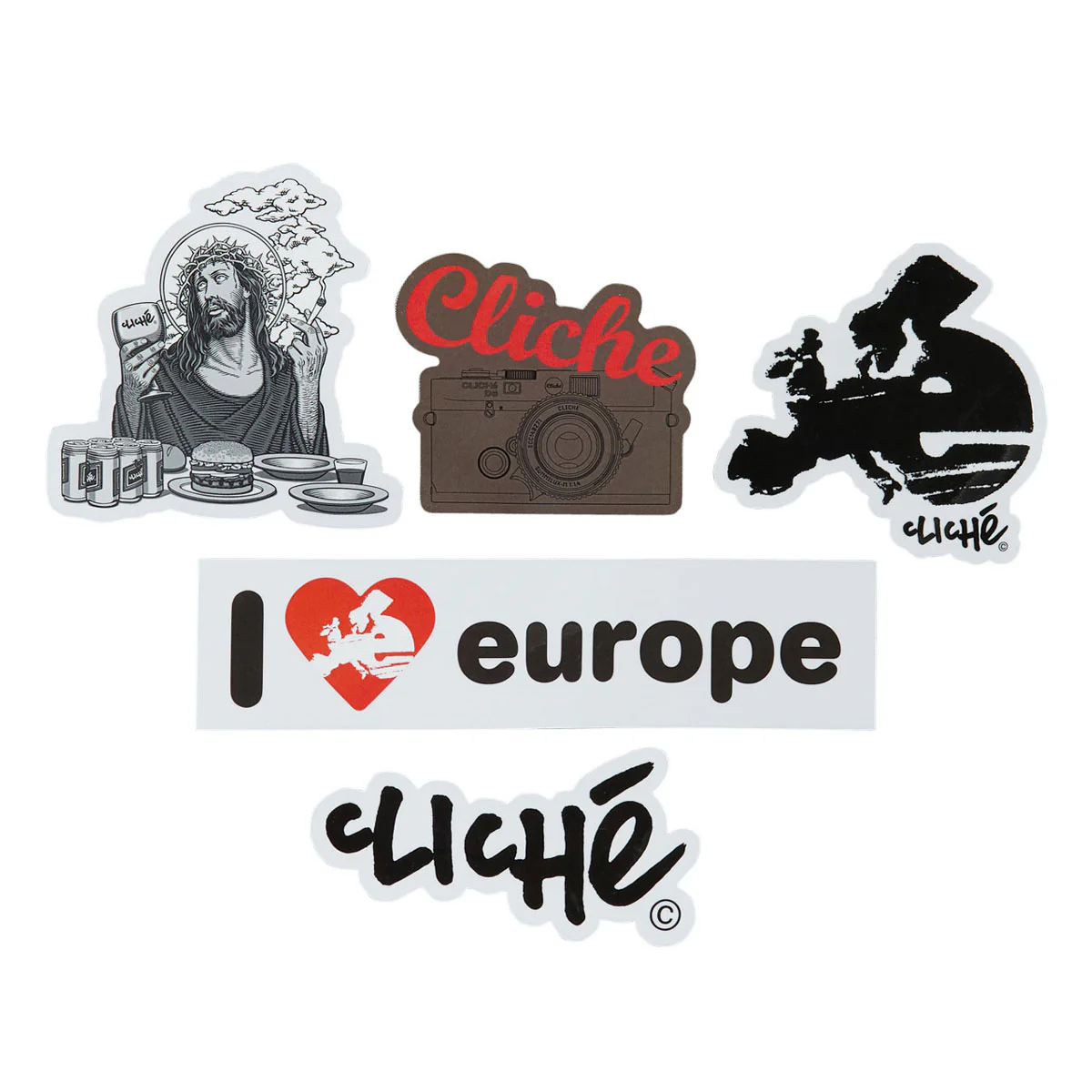 Cliché Summer 26 5 Pack Of Stickers - Assorted