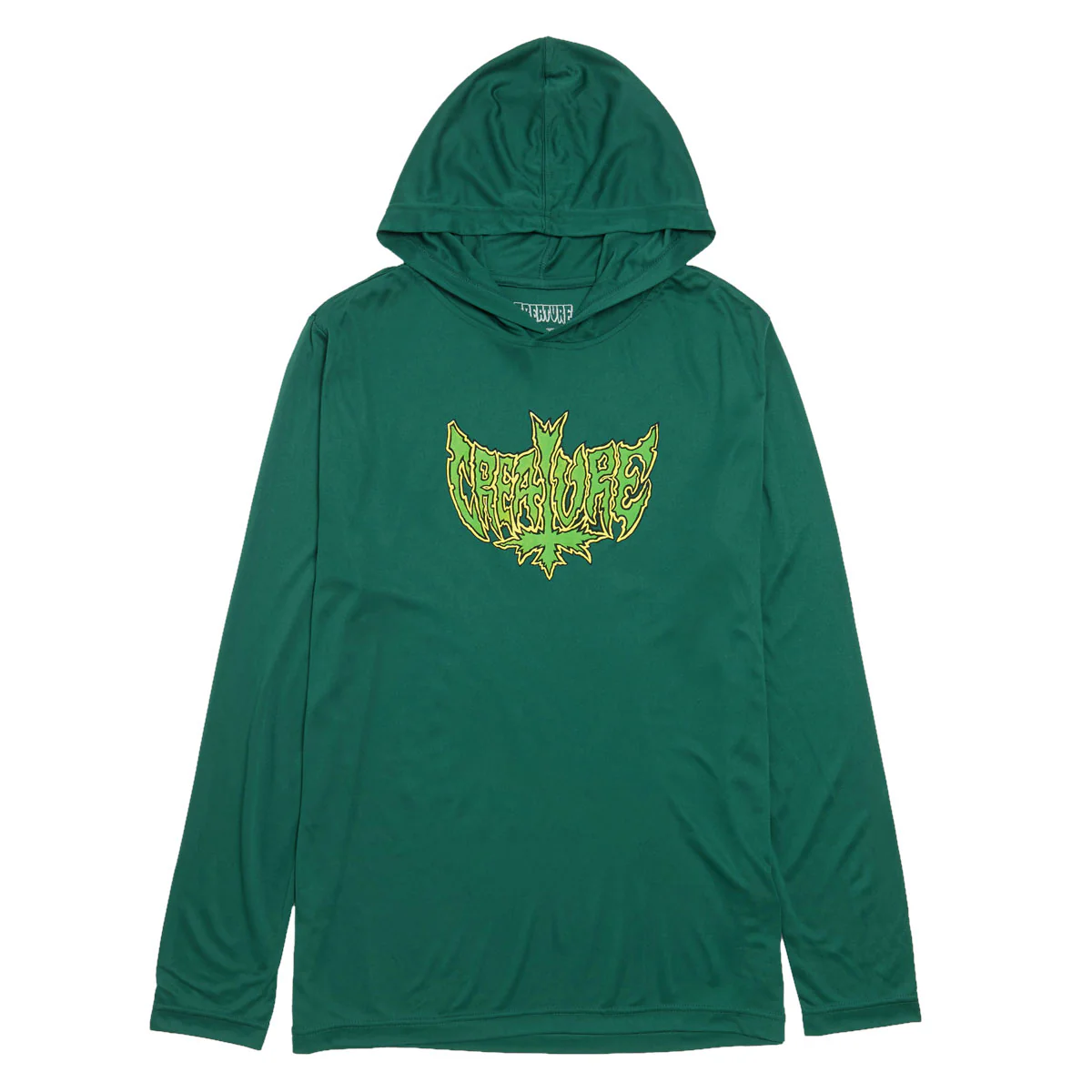 Creature Gravette Hippie Skull 20th Long Sleeve Hooded T-Shirt - Sport Forest - Image 2