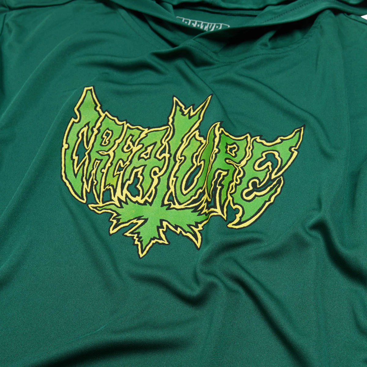 Creature Gravette Hippie Skull 20th Long Sleeve Hooded T-Shirt - Sport Forest - Image 4