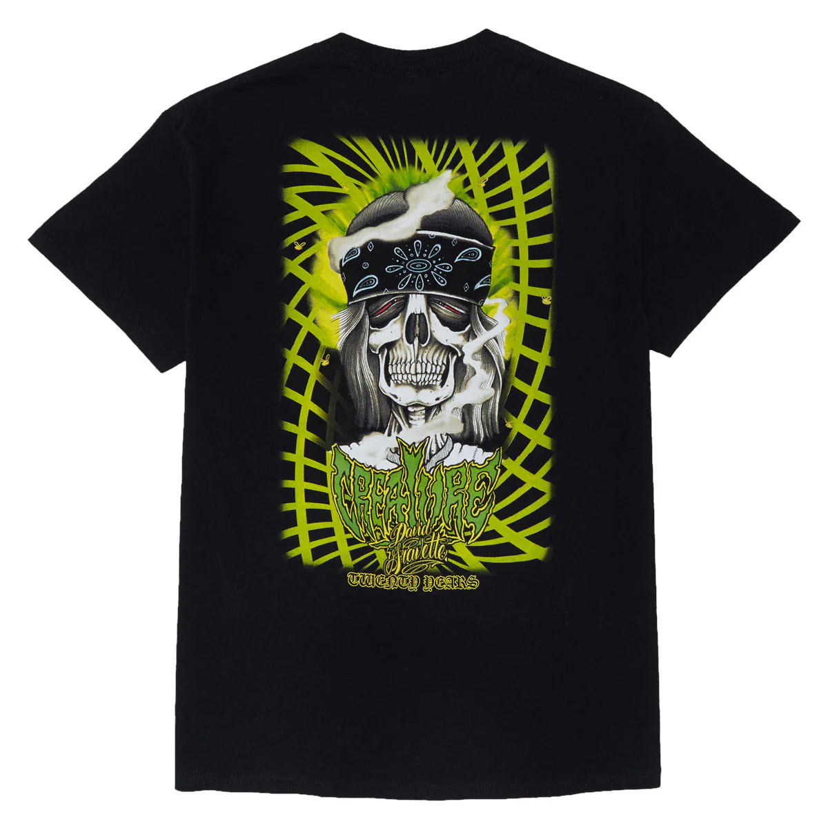 Creature Gravette Hippie Skull 20th Pocket T-Shirt - Black