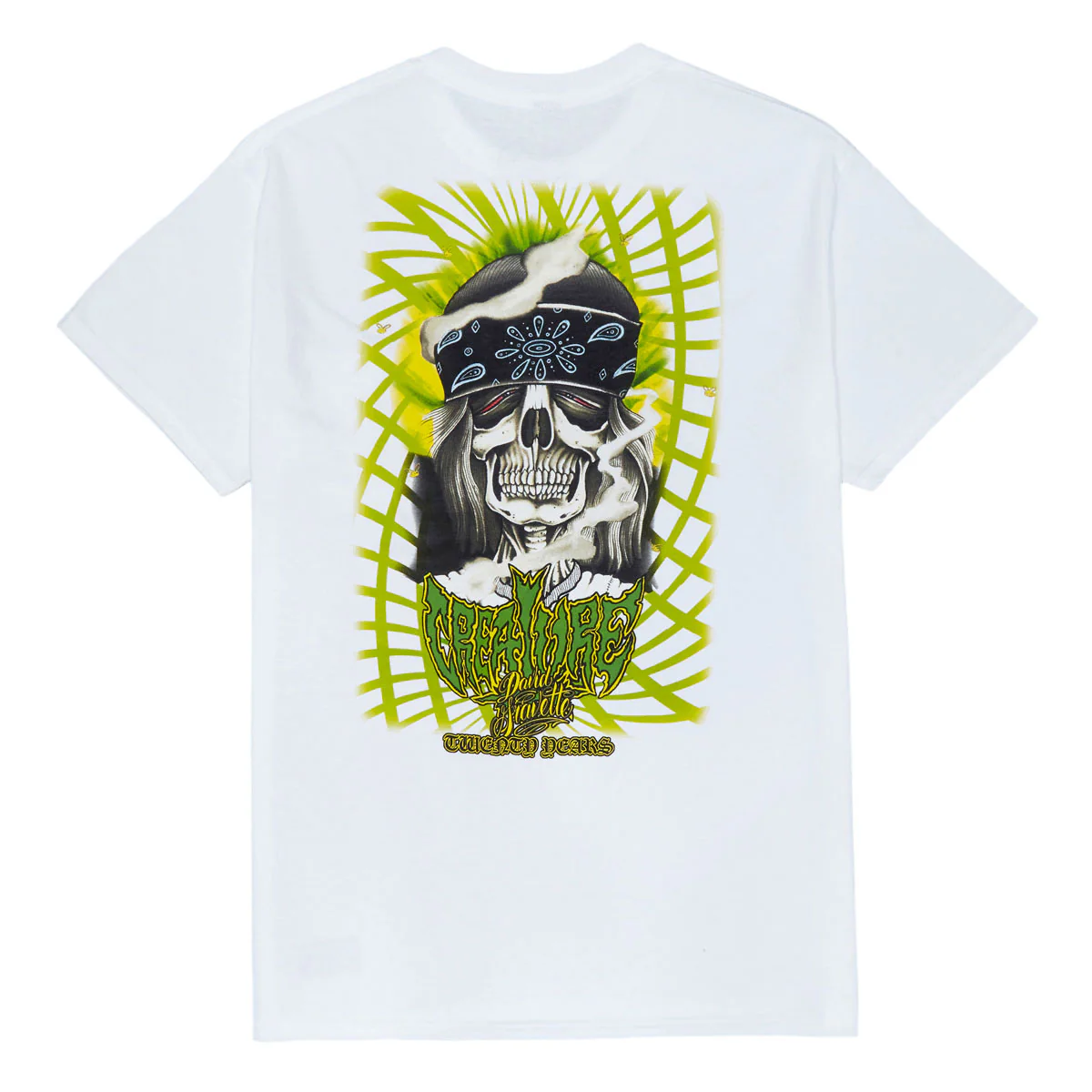 Creature Gravette Hippie Skull 20th Pocket T-Shirt - White
