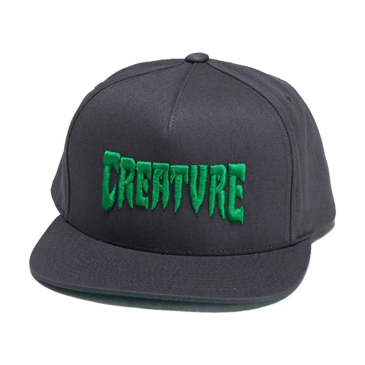 Creature Mono Logo Snapback Hat - Dark Grey - Image 7
