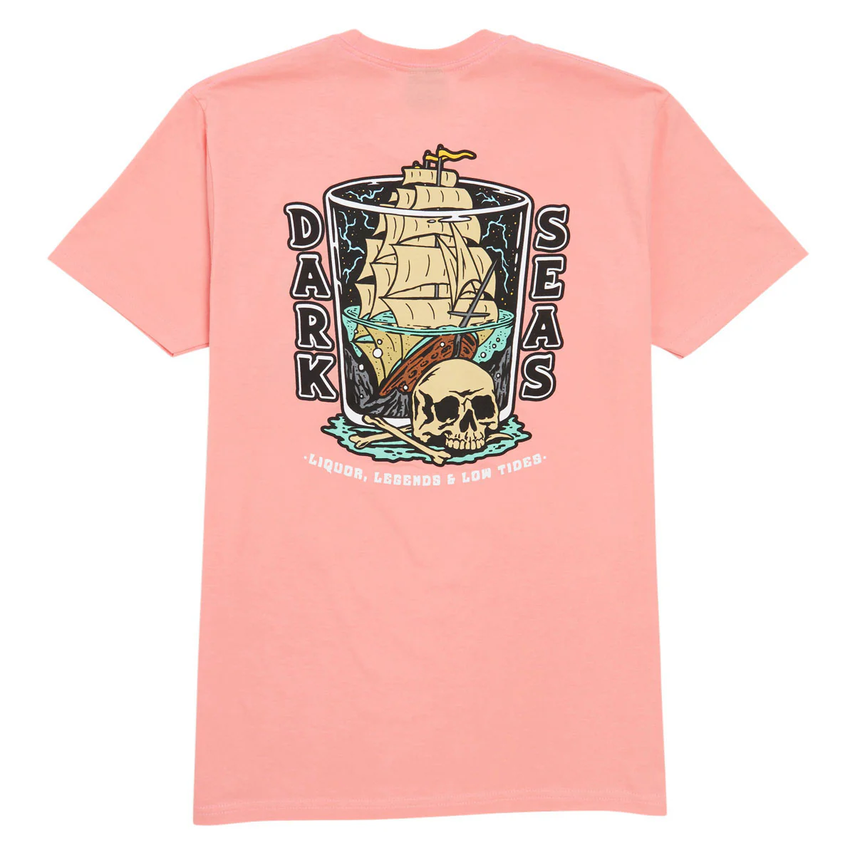 Dark Seas Liquor & Legends T-Shirt - Coral