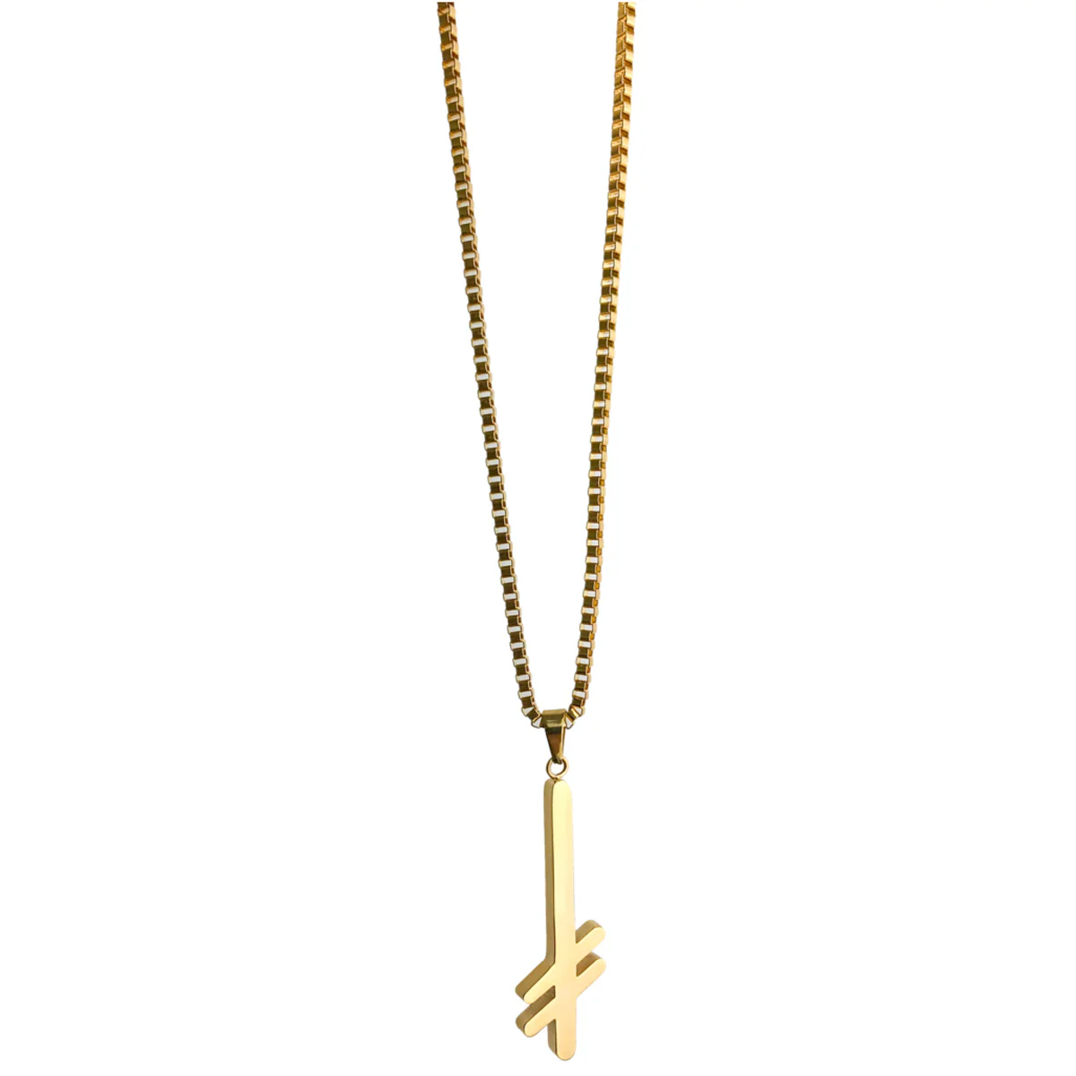 Deathwish Gang Logo Necklace - Gold - Image 3