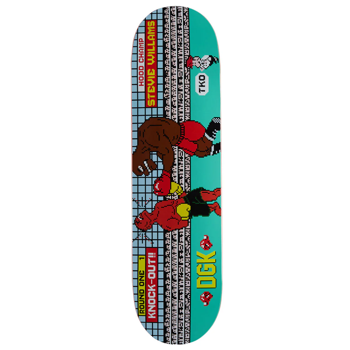 DGK 8 Bit TKO Stevie Skateboard Deck - 8.25"