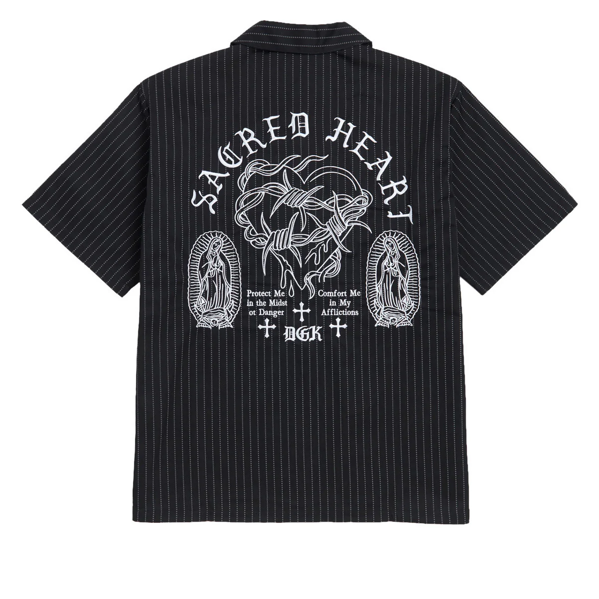 DGK Sagrado Work Shirt - Black Pinstripe - Image 2