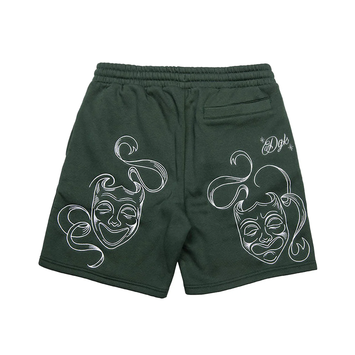 DGK Saints Fleece Shorts - Forest Green - Image 2